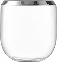 LSA 国际太空灯笼/花瓶 H19.5cm，透明装饰 铂金色 18.4 x 18.4 x 20.2 cm g1402-19-359