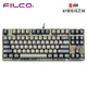 斐尔可87键圣手二代机械键盘 有线cherry樱桃轴游戏键盘彩色限量版 迷彩灰键帽 红轴