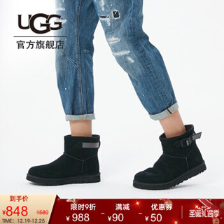 UGG 2019秋冬男士雪地靴经典传承系列迷你靴 1018907 BLK | 黑色 41