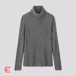 UNIQLO 优衣库 HEATTECH 418240 女士摇粒绒两翻领T恤