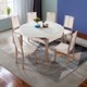 全友家居 餐桌椅组合现代简约小户型可伸缩折叠钢化玻璃餐桌椅70562  一桌六椅