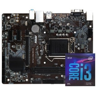 MSI 微星 H310M PRO-V PLUS主板 + intel 英特尔 Core 酷睿 i3-9100F 套装