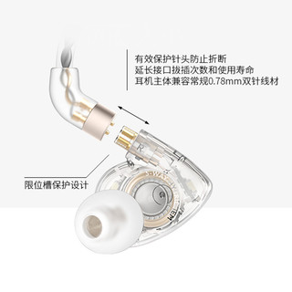 SIMGOT/兴戈 EM5洛神发烧hifi铜雀圈铁混合娄氏五单元绕耳入耳式耳机