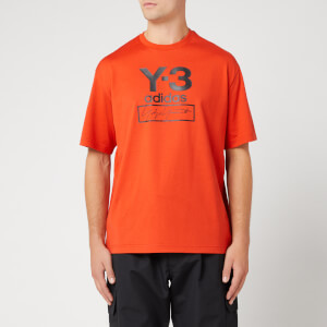 银联专享：Y-3 男士层叠徽标短袖T恤 橙色