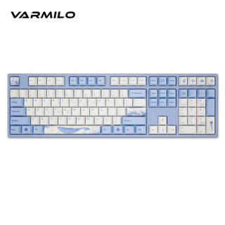 阿米洛（Varmilo） 海韵系列机械键盘 VA108键德国cherry青轴 办公键盘 送礼键盘 电脑键盘 无灯