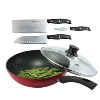 Fissler 菲仕乐 红艾克 不粘煎炒锅 28cm  刀具 3件套