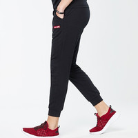 ERKE 鸿星尔克 男士运动休闲裤 11217457297-1（正黑、XL）