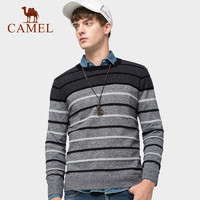 CAMEL 骆驼 D8H267353 条纹保暖毛衣