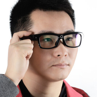leapower 迈能 谷歌智能眼镜记录仪1080P远程协助AR工业运维实时对讲 黑色镜框 升级版(含32G TF卡)