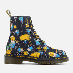 Dr. Martens 儿童款帆布印花马丁靴