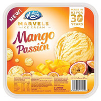 MUCHMOORE 玛琪摩尔 新西兰进口芒果百香果味冰淇淋 2000ml
