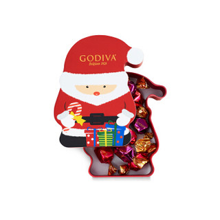 歌帝梵（GODIVA）美国进口 圣诞老人形巧克力礼盒10颗装 圣诞伴手礼
