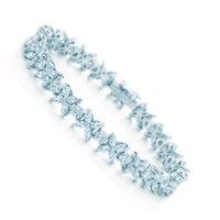 Tiffany&Co. 蒂芙尼 26245982 铂金镶嵌钻石手链 17cm