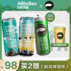 鹅岛 精酿啤酒 IPA 印度淡色艾尔 嘎嘎鹅野鹅轻盈淡色艾尔 6听组合 *2件