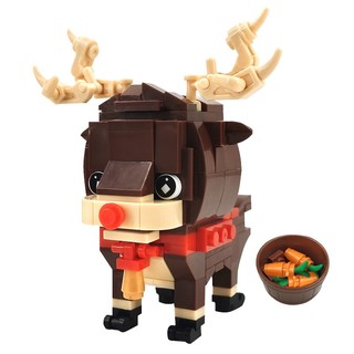 NUKied 纽奇 圣诞节积木拼装玩具 麋鹿
