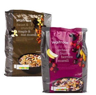 Waitrose 营养早餐麦片组合 2kg（水果什锦+枫糖坚果）