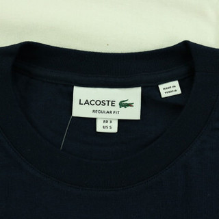 LACOSTE 拉科斯特 TH6386 男士短袖t恤 藏蓝166 XL