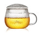 高硼硅耐热玻璃3件套茶杯 锤纹圆趣杯(300ML)