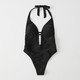  Abercrombie & Fitch 240787-1 女款V式连体泳装　