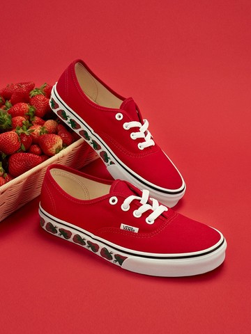 VANS 范斯VN0A3MU6VL9 男女款Authentic小草莓帆布鞋-什么值得买