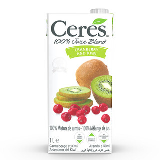 CERES 谷神星 橙汁1L*2百香果汁1L*1蔓越莓猕猴桃汁1L*1 多口味混合装