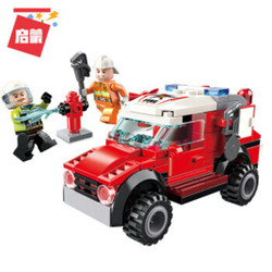 启蒙（ENLIGHTEN）儿童积木玩具消防局系列拼插拼装玩具男孩城市消防 消防检修车2801 *2件
