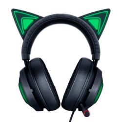 雷蛇(Razer)北海巨妖萌猫版黑色 RGB幻彩灯效 游戏耳机 THX空间音效 有线耳机 官方标配