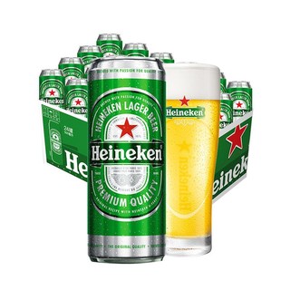 喜力（Heineken）啤酒330ml*24罐 瘦身罐 整箱装（F1和普通装随机发货中） *2件