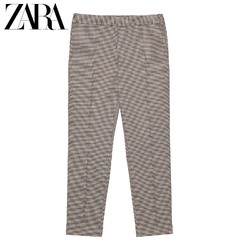 ZARA 09929228704 女士千鸟格纹铅笔裤