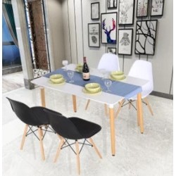 TIMI天米 现代简约餐桌椅 伊姆斯餐桌椅组合 北欧实木餐桌
