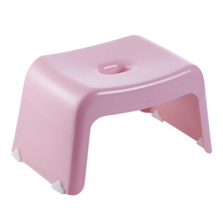 好尔 Haoer 凳子 塑料凳子加厚小板凳 多彩防滑浴室凳小号粉色1个装