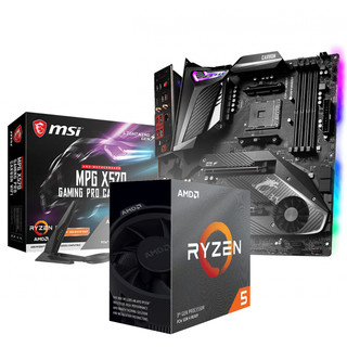 AMD Ryzen 锐龙 5-2600X CPU处理器 + MSI  微星b450m 迫击炮 max主板 板U套装