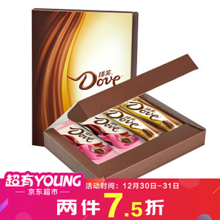 德芙 Dove 丝滑牛奶43g*4加仲夏莓果41g*4 共336g 整盒装巧克力 新年春节办公室零食休闲食品 员工福利 *2件