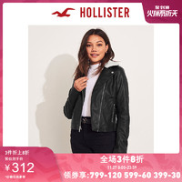Hollister2019年秋季新品人造皮革机车夹克 女 301297-1