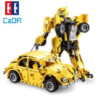 DOUBLE E 双鹰 CaDA 咔搭 双鹰积木跑车模型 C51029 甲壳虫机器人
