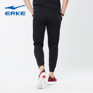 ERKE 鸿星尔克 男士运动休闲裤 11217457297-1（正黑、3XL）