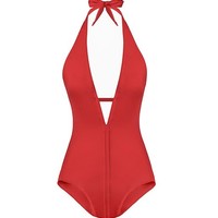 MC01YY02-1 女士连体泳衣 红色