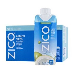 泰国进口 Zico 100%椰子水 330ml*12 整箱 *2件