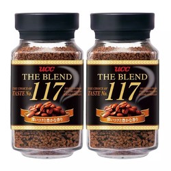 UCC悠诗诗117速溶黑咖啡日本进口90g速溶咖啡粉纯咖啡苦味*2瓶 *3件+凑单品