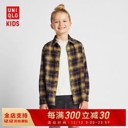 UNIQLO 优衣库 儿童法兰绒格子衬衫(长袖) 422118