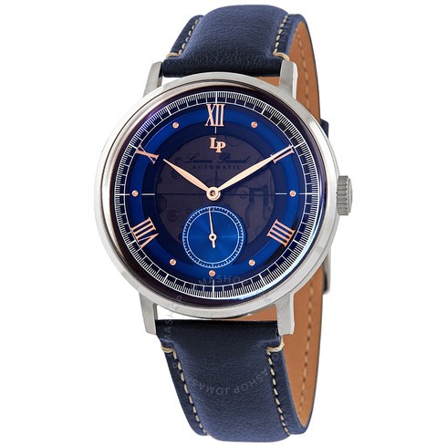 Lucien Piccard Automatic 1673A7 男士自动机械手表 40mm 不锈钢 蓝色 圆形