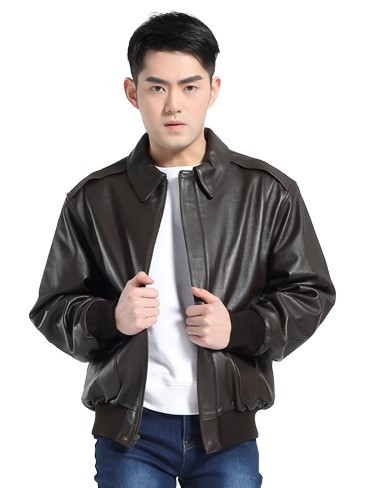 Luxury Lane 男士二战经典A2绵羊皮飞行夹克