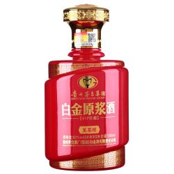 白金醇原浆酒52度浓香型白酒整箱500ml4瓶礼盒装4件