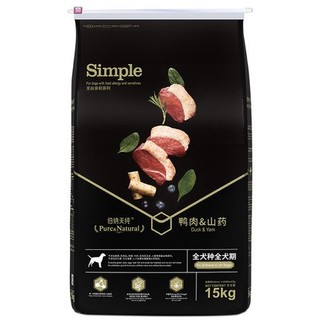 Pure&Natural 伯纳天纯 simple系列 全犬粮 鸭肉&山药 15kg