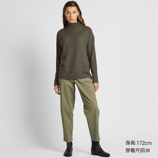 UNIQLO 优衣库 女士高领摇粒绒T恤418239 深灰色 S