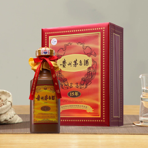 贵州茅台酒15年53%vol 500ml贵州茅台酒酱香型白酒单瓶礼盒装多少