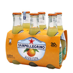 意大利进口圣培露200mL×24玻璃瓶装甜橙味汽泡水 *3件