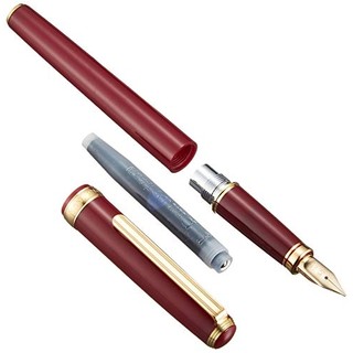 PLATINUM 白金 PTL-10000 美巧 树脂笔杆18k金钢笔 红色