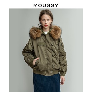 MOUSSY 028BAY30-5550 女款棉服大衣 米色070 00001