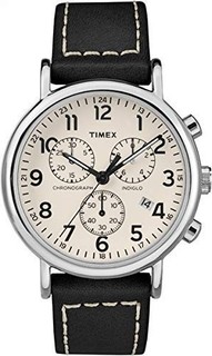 Timex 天美时 TWG012800QM Weekender Chrono 中性皮革表带手表